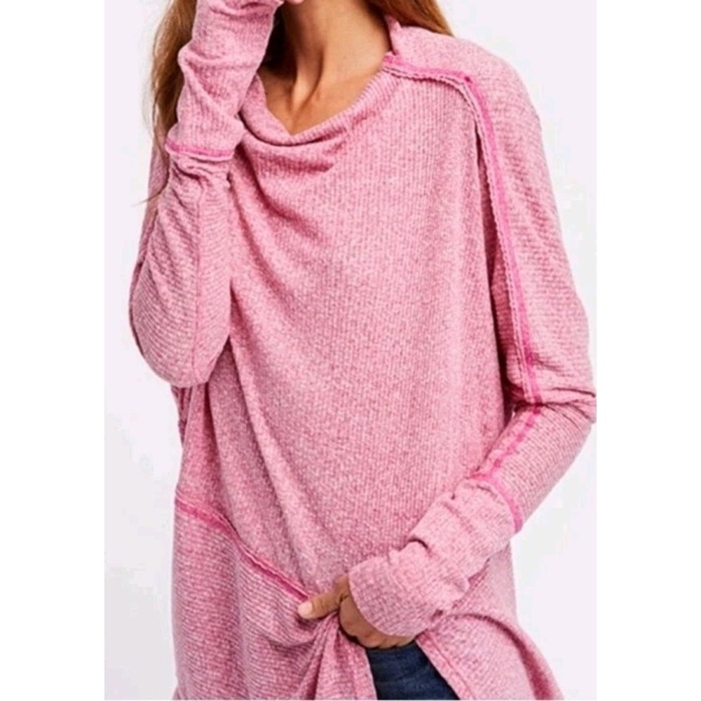 Free People Tunic Thermal Top Londontown Pink Long Sleeve Extra Small